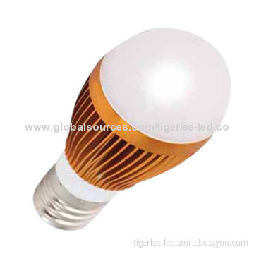 E27 LED bulb lights with Epistar chip, AC 85-265V/DC 12V, CRI>80